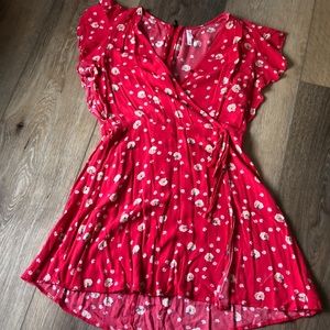 Floral Pink wrap Dress